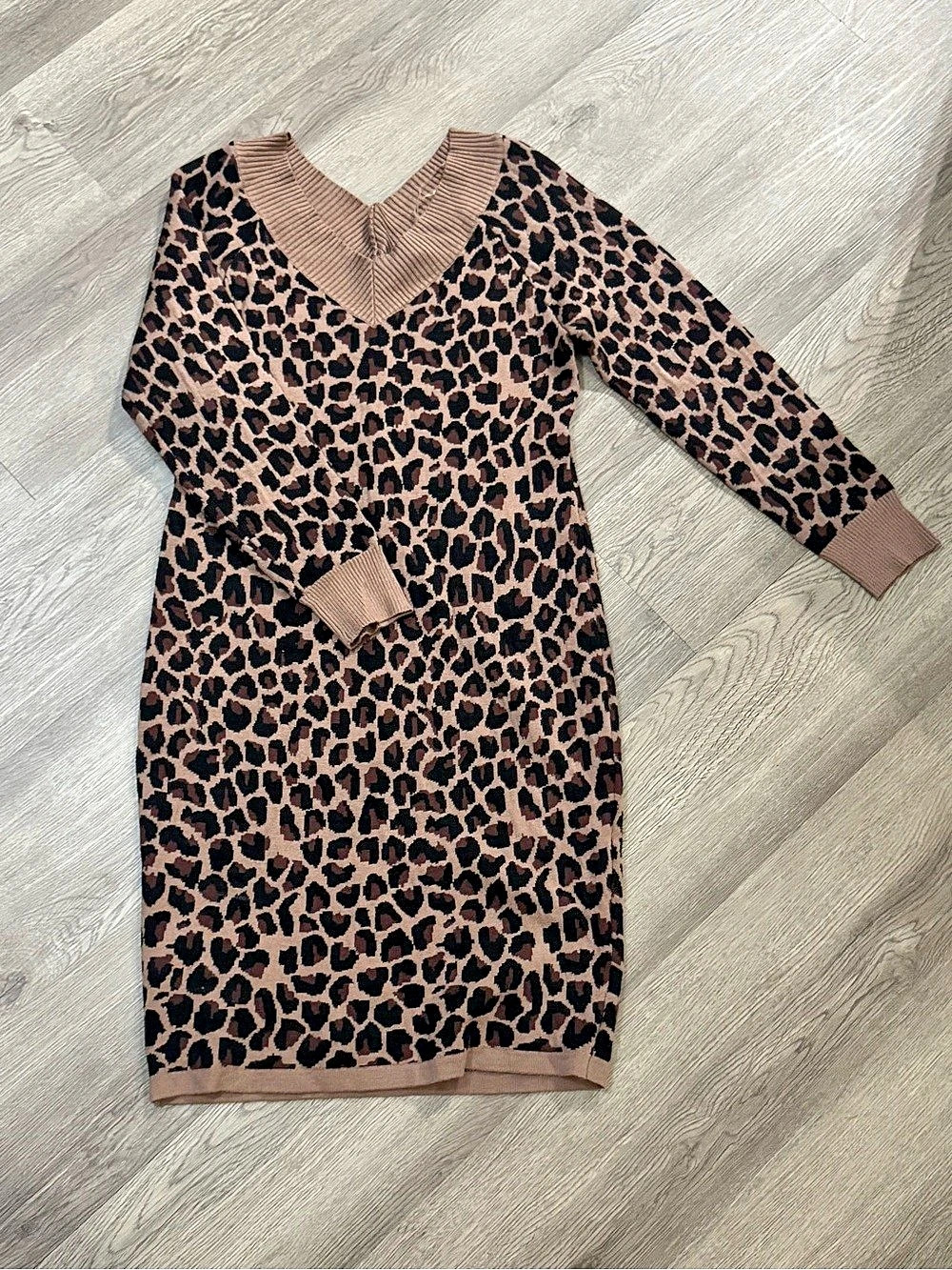 CATO Leopard Print Mini Dress Size XS Like New